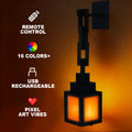 Pixel Glow Wall Lantern | USB Rechargeable Color-Changing Light
