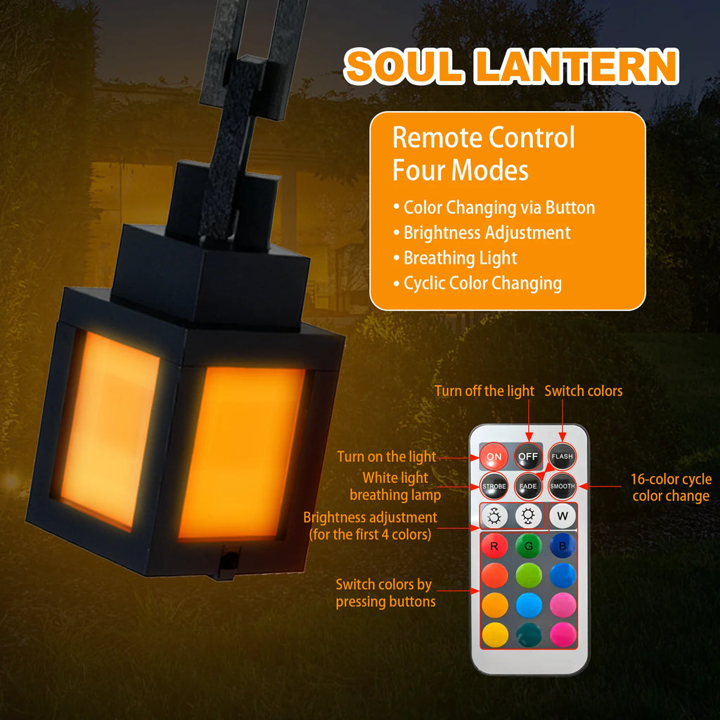 Pixel Glow Wall Lantern | USB Rechargeable Color-Changing Light